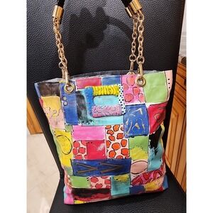 Susan Tancer Studios Abstract Tote with Woven Handles - MINT